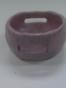 Purple Bowl Earthenware, underglaze, and glaze 4"x 5"