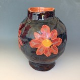 Vase earthenware, underglaze, glaze 12" x 8" x 8" 